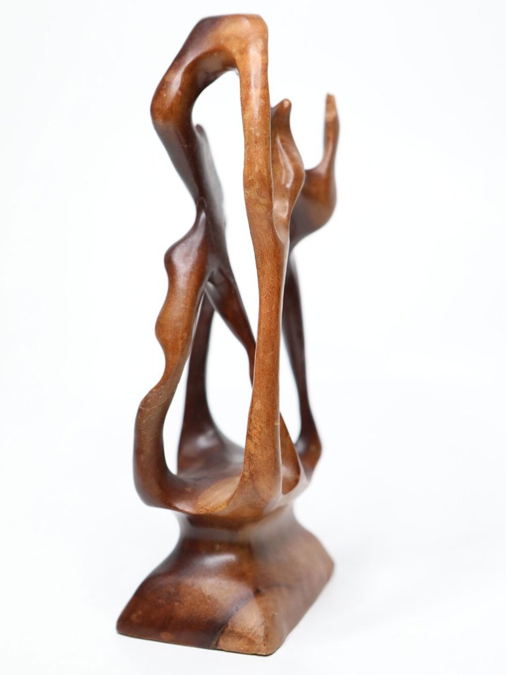 Vintage Mid-Century Modern Abstract Wood Sculpture - Biomorphic Carving - Picture 10 of 14